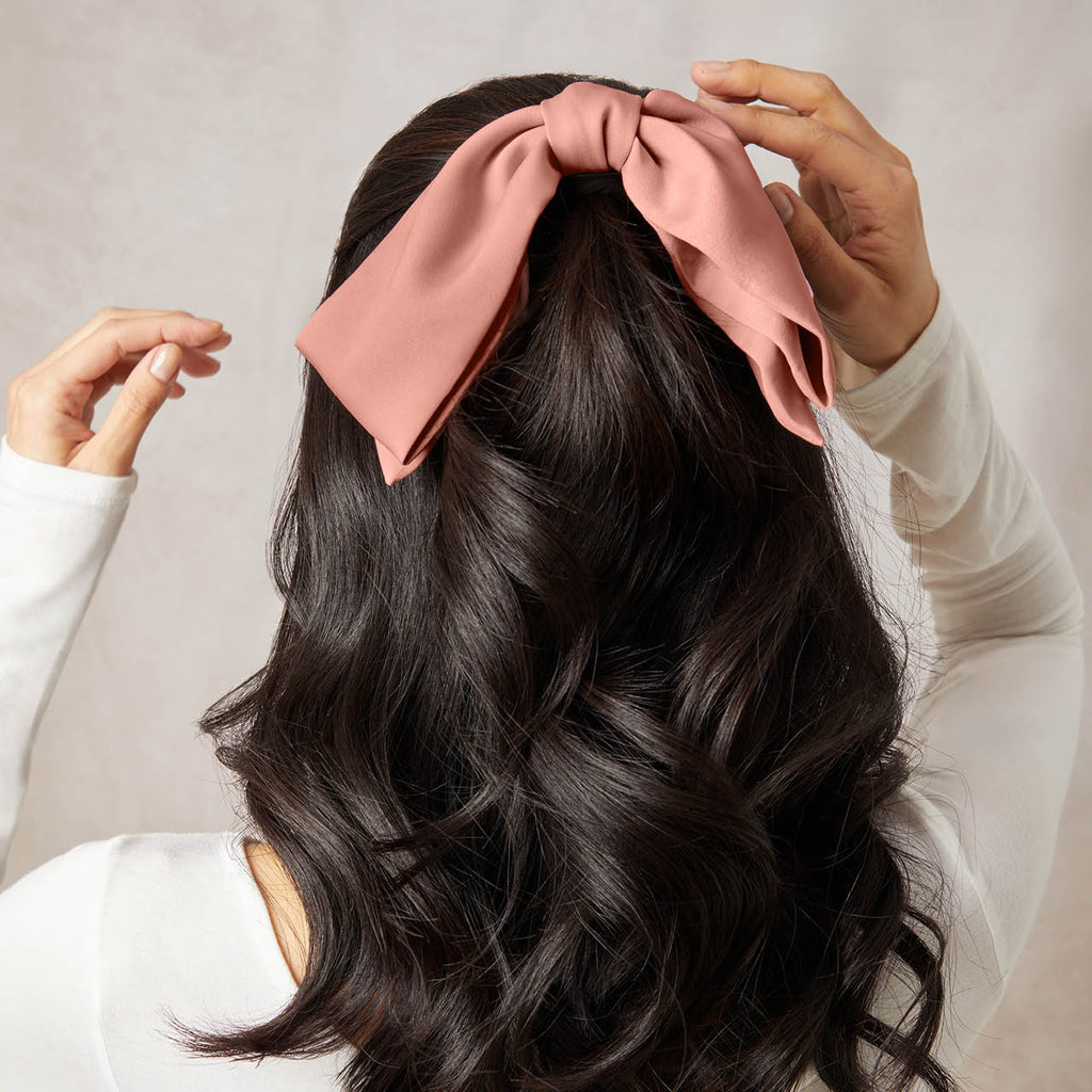 Rosewood Bow Hair Clip - Curated Collection
