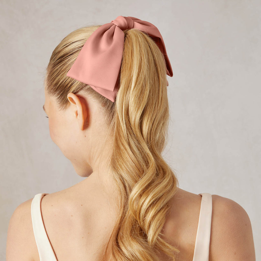 Rosewood Bow Hair Clip - Curated Collection