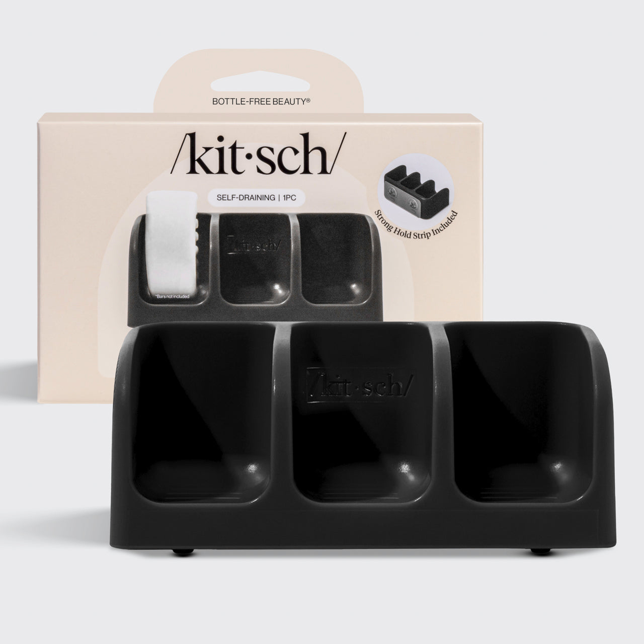 Black Self-Draining Soap Dish - Curated Collection