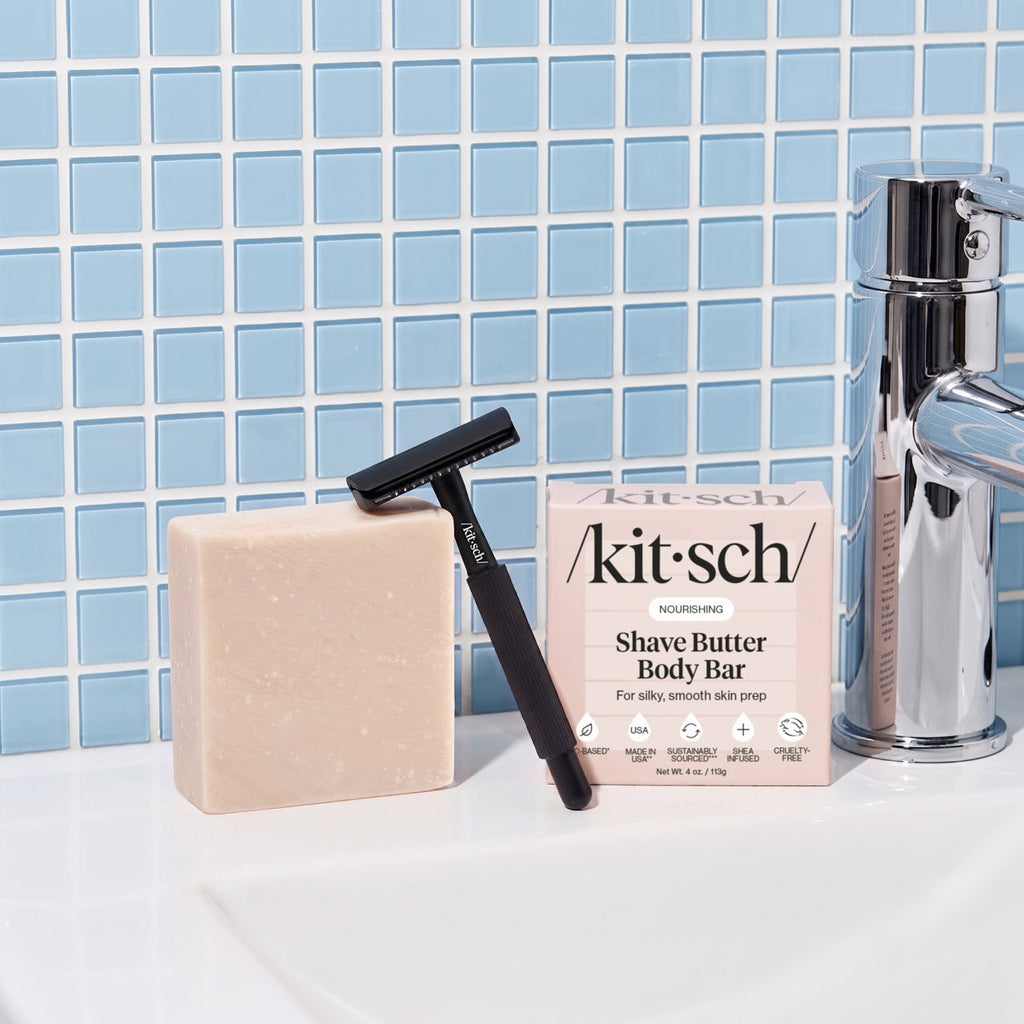 Safety Razor and Shave Butter Bundle - Black - Everyday Essentials