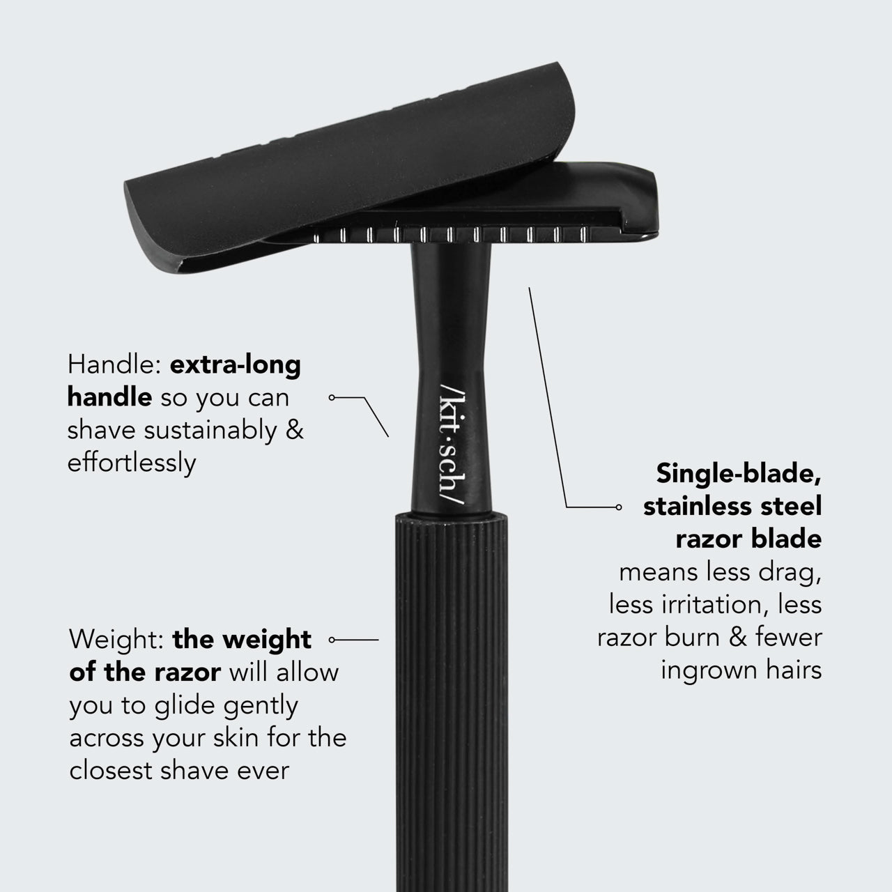 Safety Razor and Shave Butter Bundle - Black - Everyday Essentials