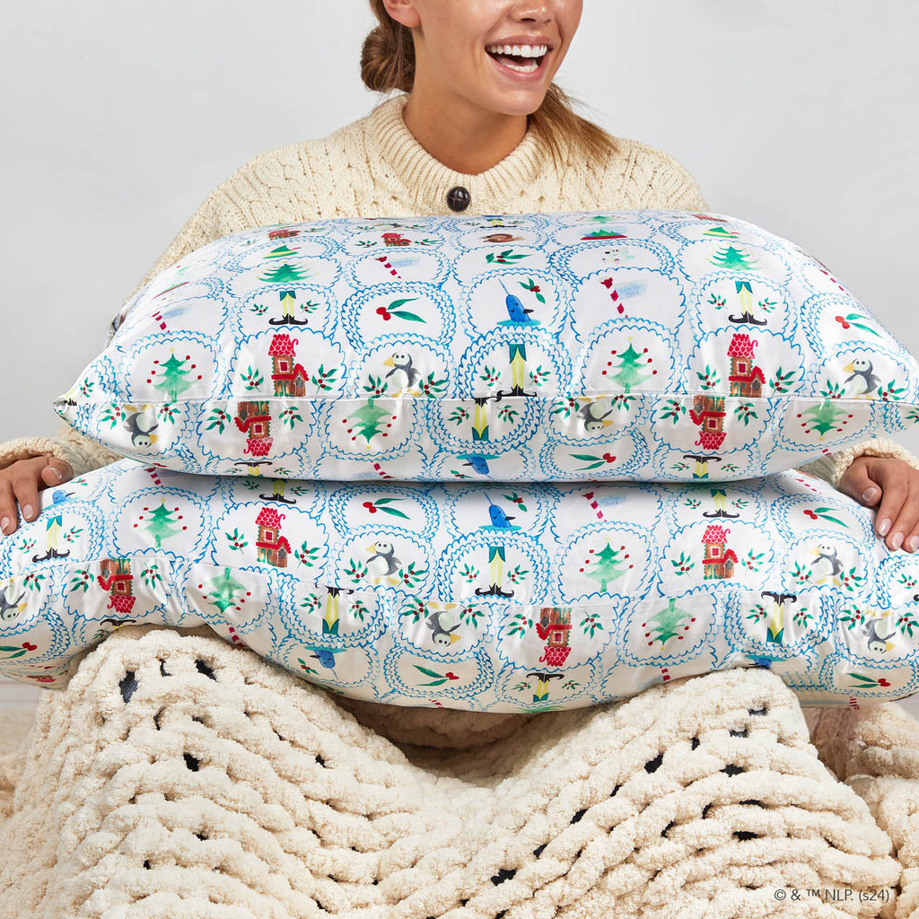 Kitsch x Elf Satin Pillowcase in North Pole - King - Curated Collection