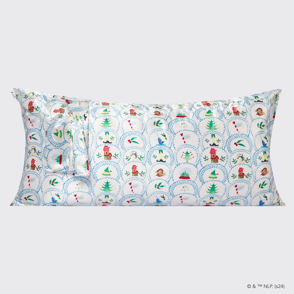 Kitsch x Elf Satin Pillowcase in North Pole - King - Curated Collection