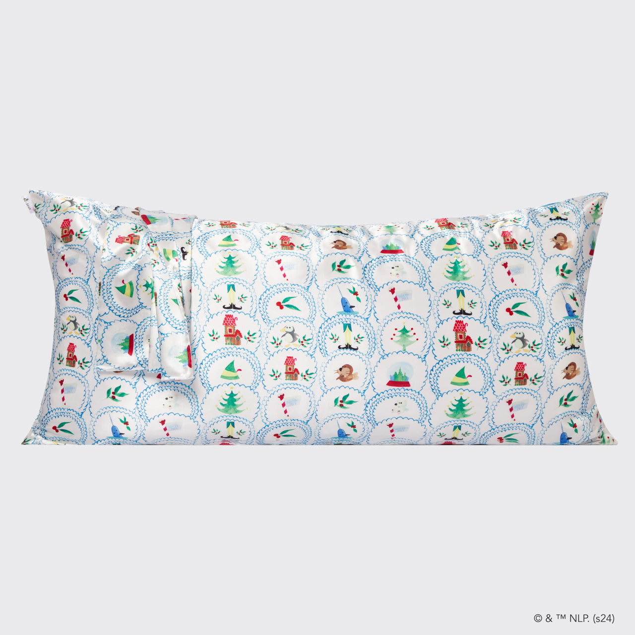 Kitsch x Elf Satin Pillowcase in North Pole - King - Curated Collection
