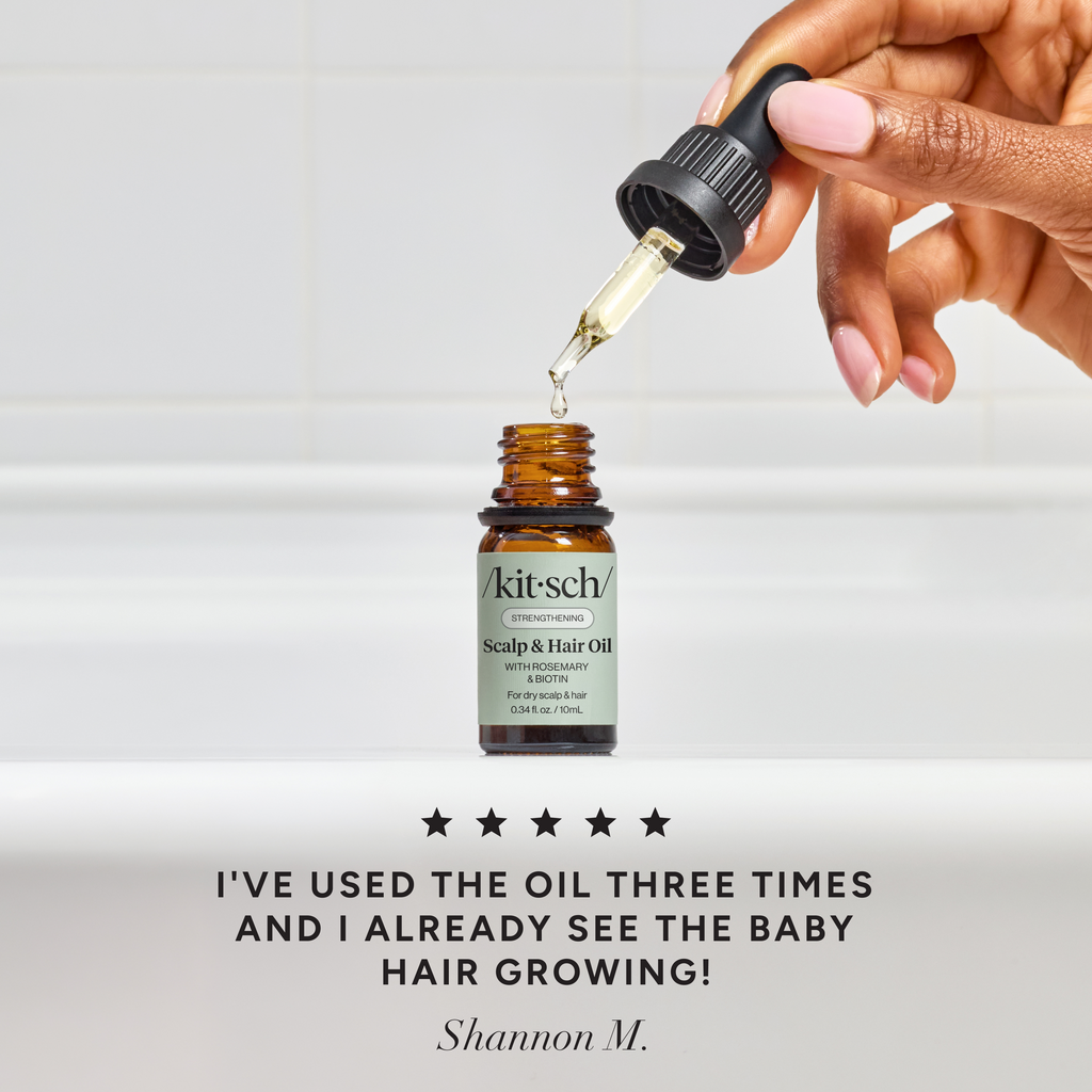Strengthening Rosemary and Biotin Scalp and Hair Oil - 0 34fl oz 10mL - Curated Collection
