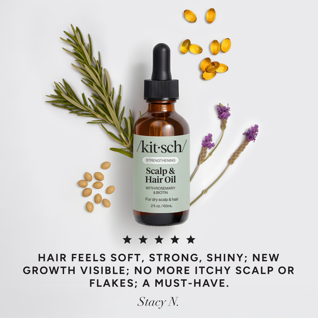 Strengthening Rosemary and Biotin Scalp and Hair Oil - 2fl oz 60mL - Curated Collection