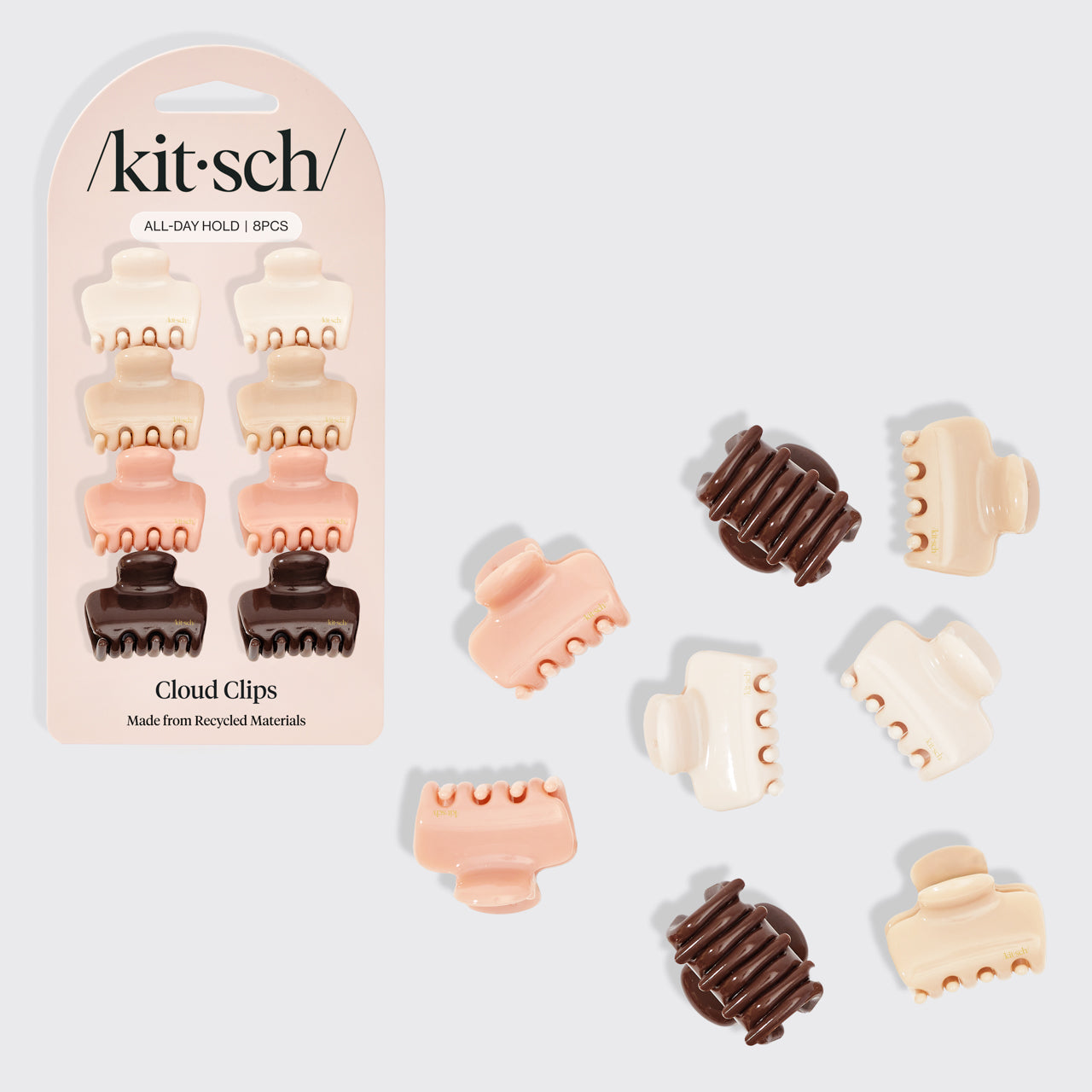 Rosewood Cloud Claw Clips 8pc Set - Mini - Curated Collection