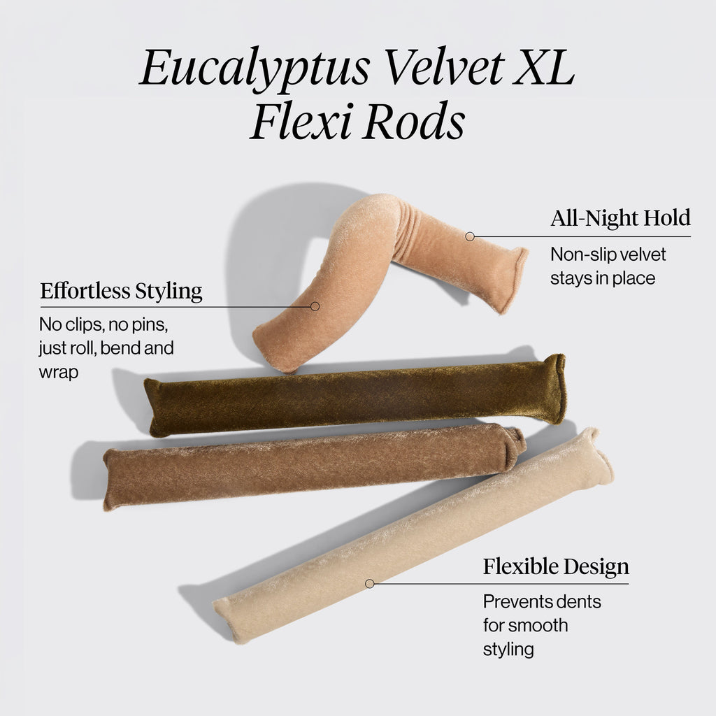 Eucalyptus Velvet XL Flexi Rods 4pc Set - Everyday Essentials