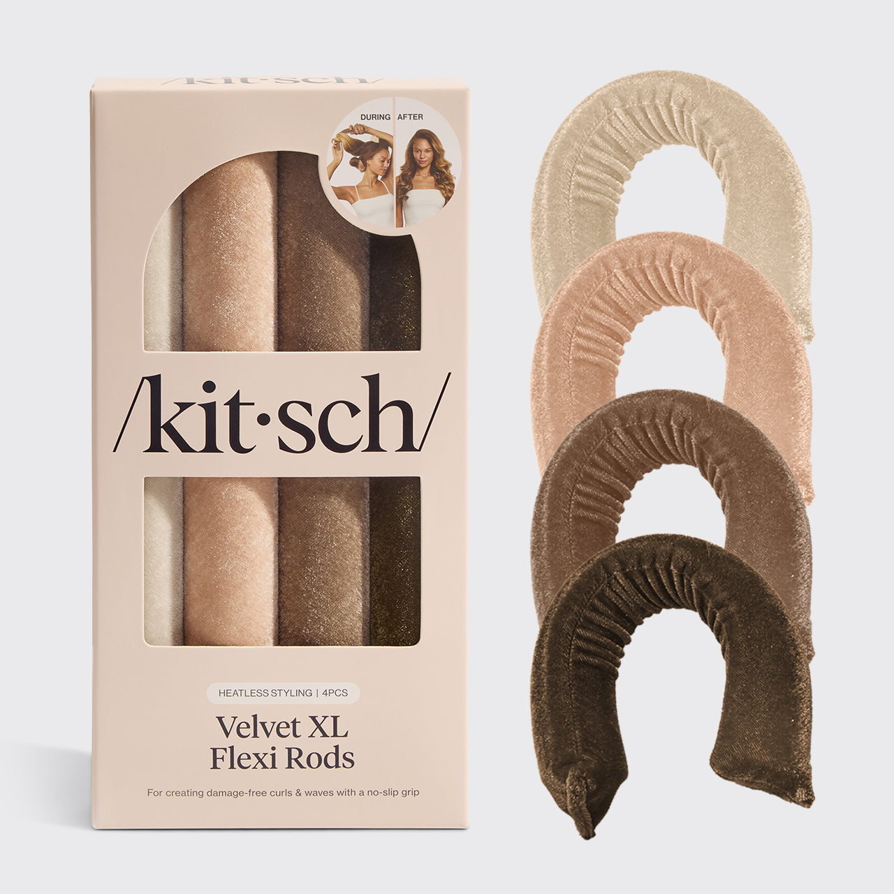 Eucalyptus Velvet XL Flexi Rods 4pc Set - Everyday Essentials