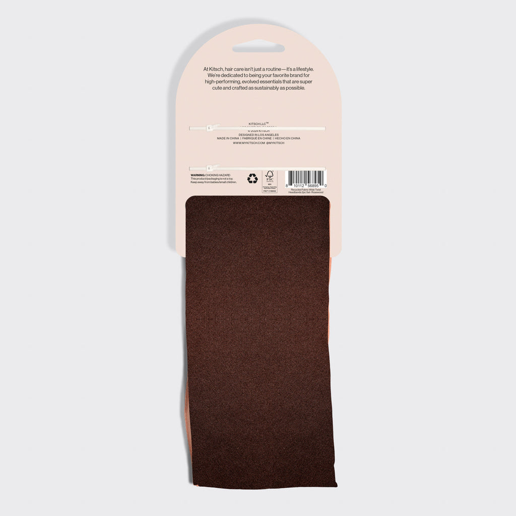 Rosewood Wide Twist Headbands 2pc Set - Everyday Essentials