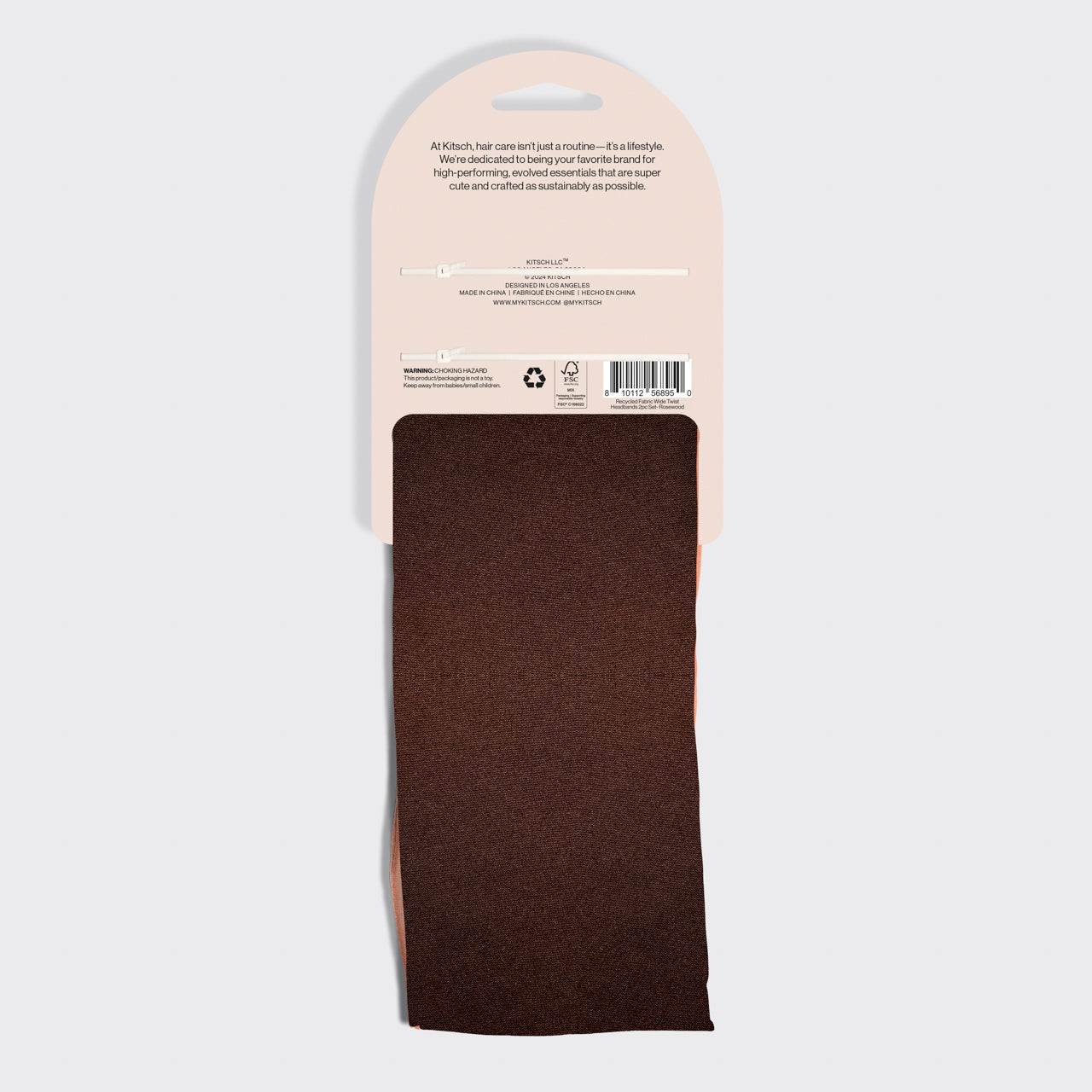 Rosewood Wide Twist Headbands 2pc Set - Everyday Essentials
