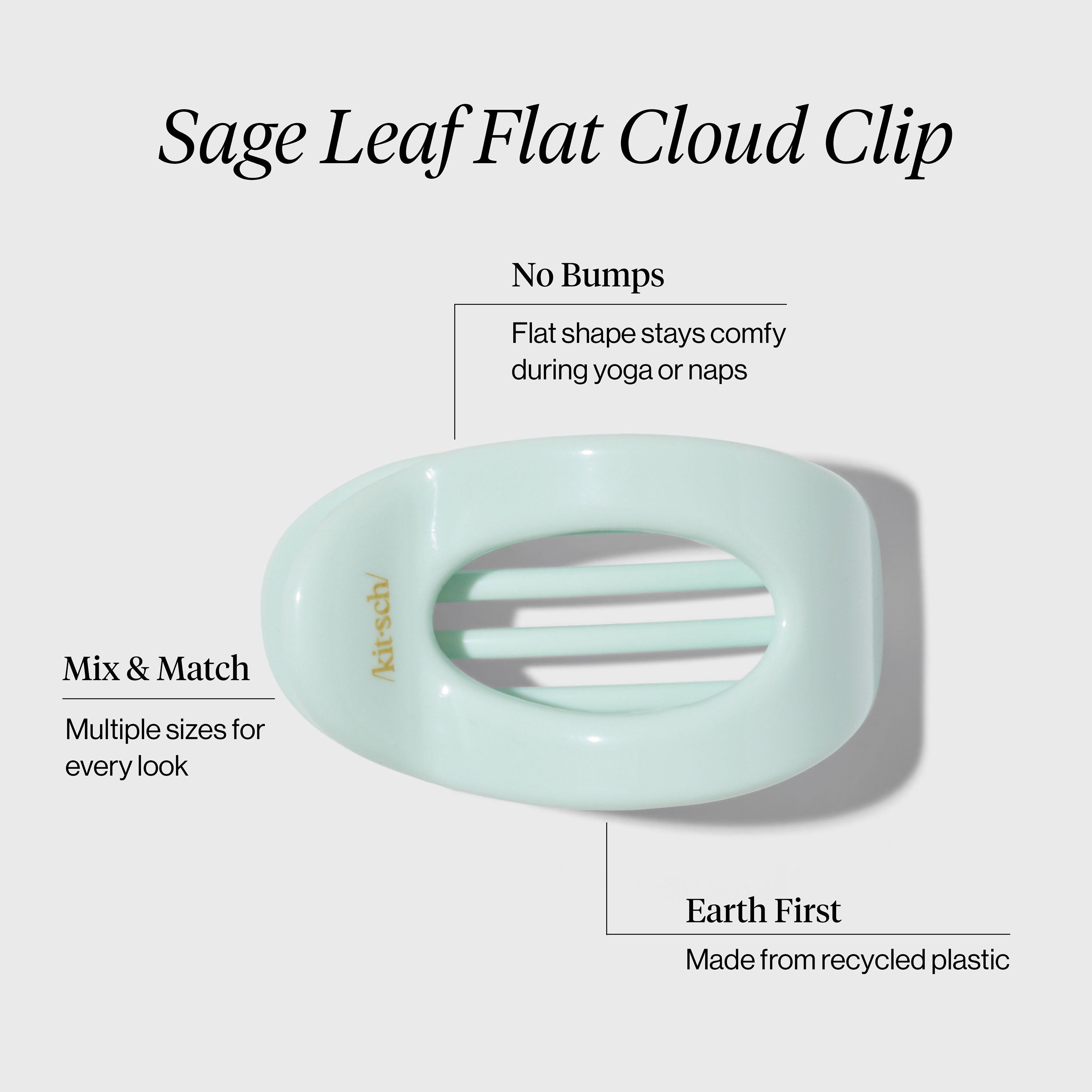 Sage Leaf Flat Cloud Clip - Small - Curated Collection