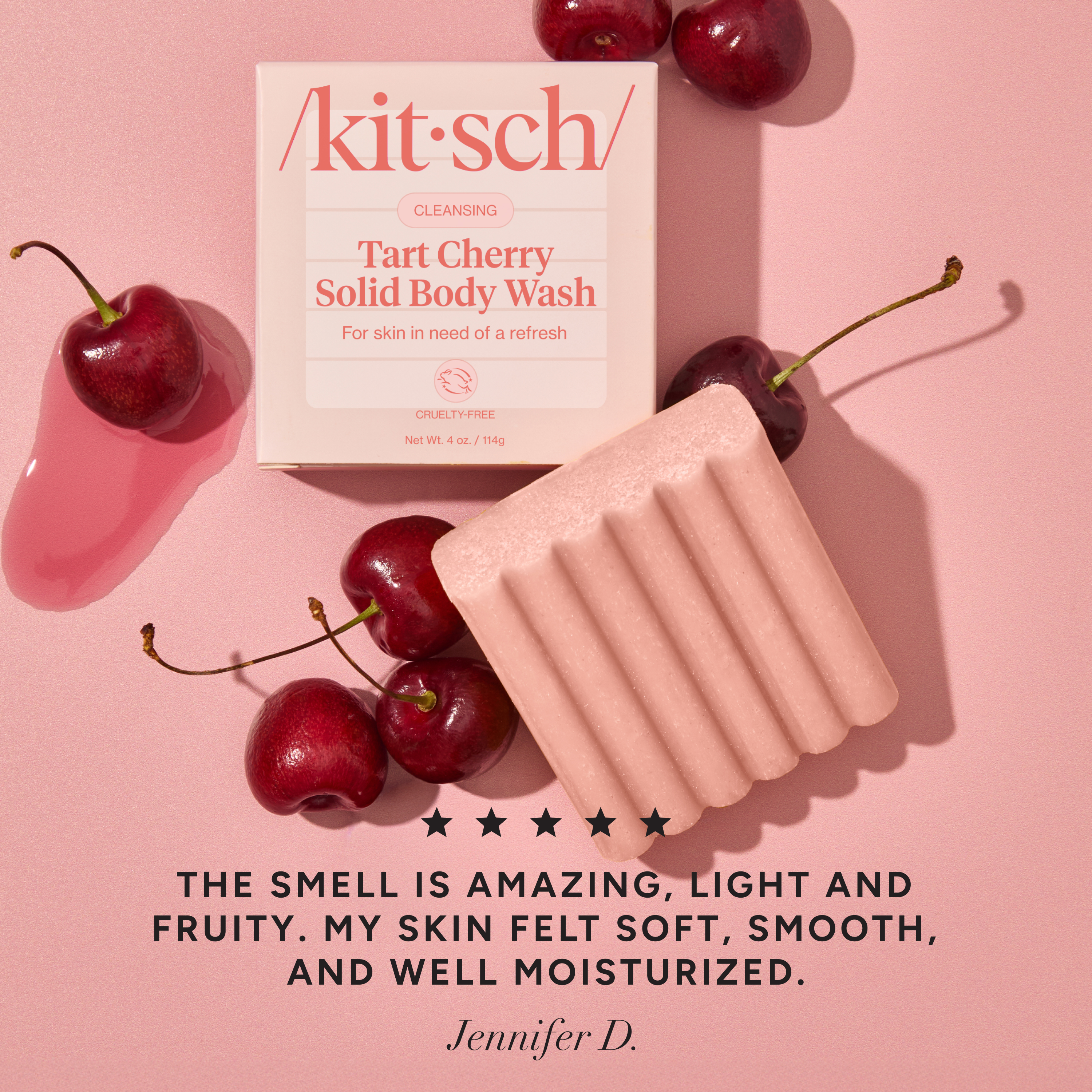 Cleansing Tart Cherry Solid Body Wash - Everyday Essentials