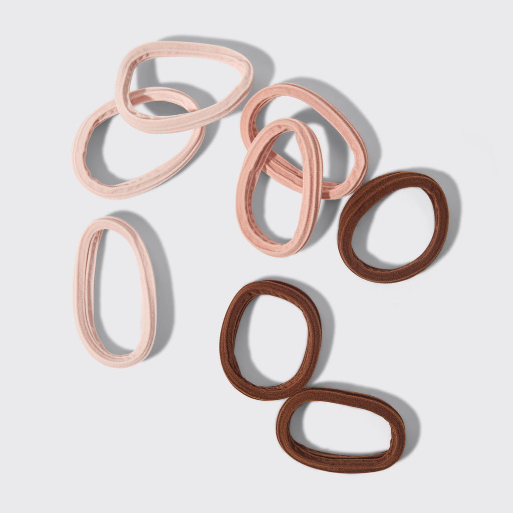 Rosewood Seamless Hair Elastics 8pc Set - Signature Selection