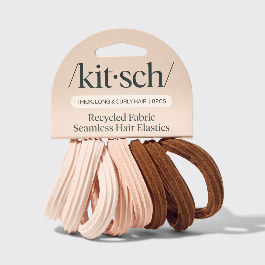 Rosewood Seamless Hair Elastics 8pc Set - Signature Selection