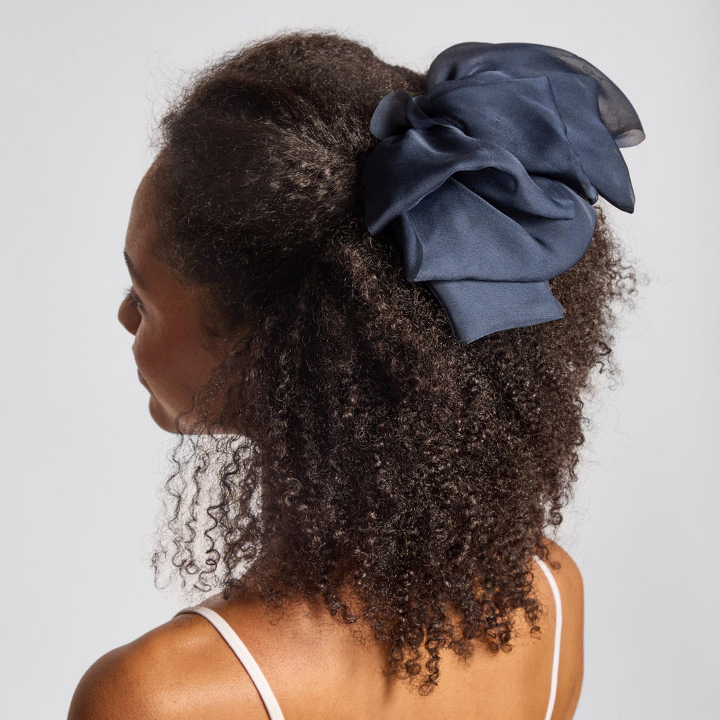 Blue Orchid Chiffon Bow Hair Clip - Signature Selection