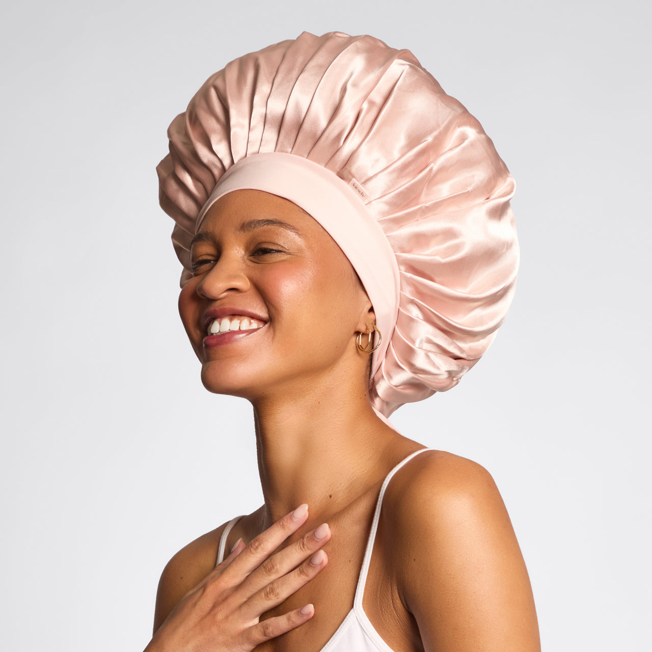 Blush Oversized Satin Bonnet - Everyday Essentials