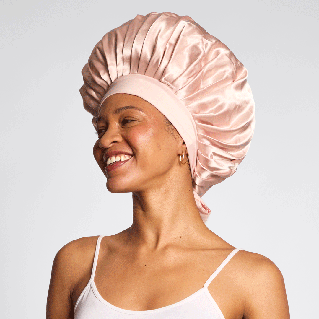 Blush Oversized Satin Bonnet - Everyday Essentials
