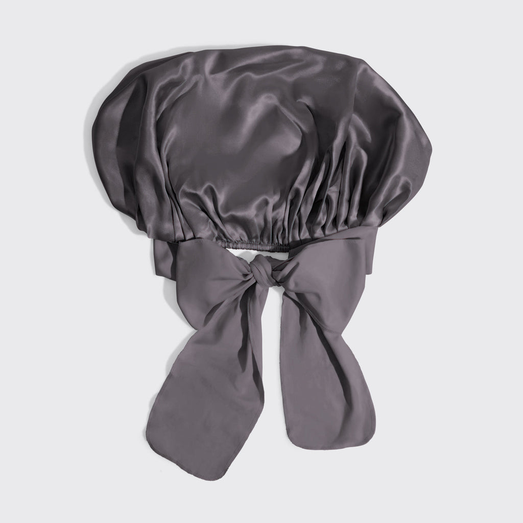 Charcoal Oversized Satin Bonnet - Signature Selection