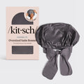 Charcoal Oversized Satin Bonnet - Signature Selection