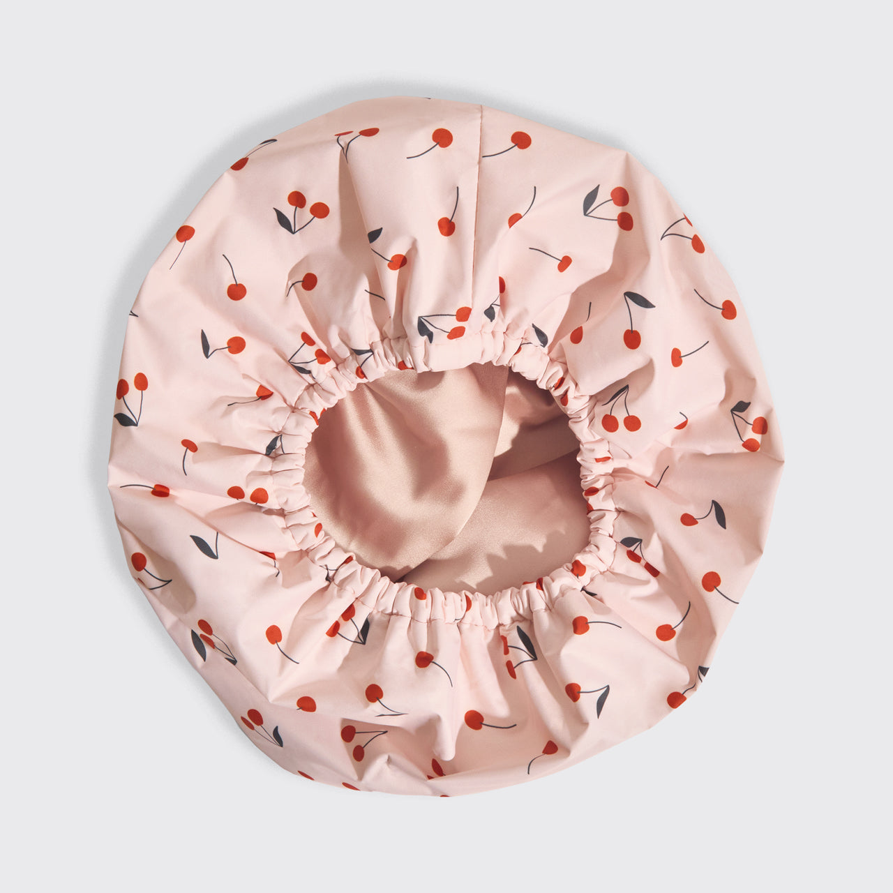 Cherry Print Satin Shower Cap - Signature Selection