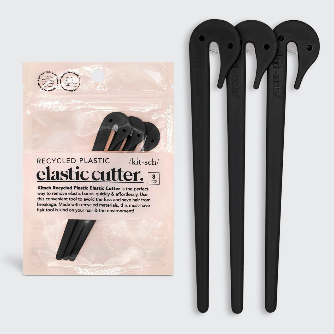 Black Elastic Cutters 3pc Set - Everyday Essentials