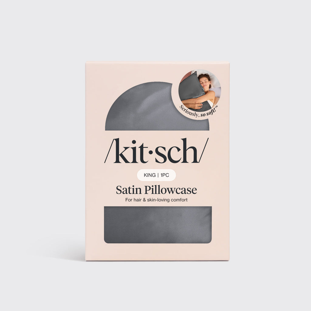 Satin Pillowcase in Charcoal - King - Everyday Essentials