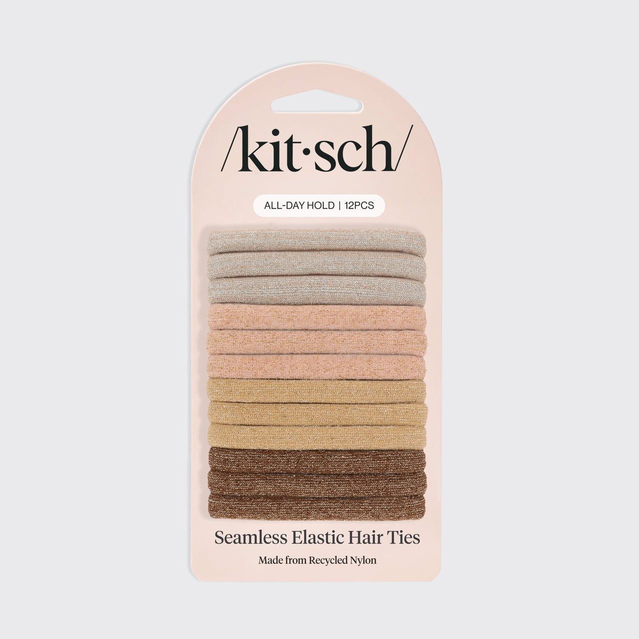 Neutral Glitter Elastics 12pc Set - Curated Collection
