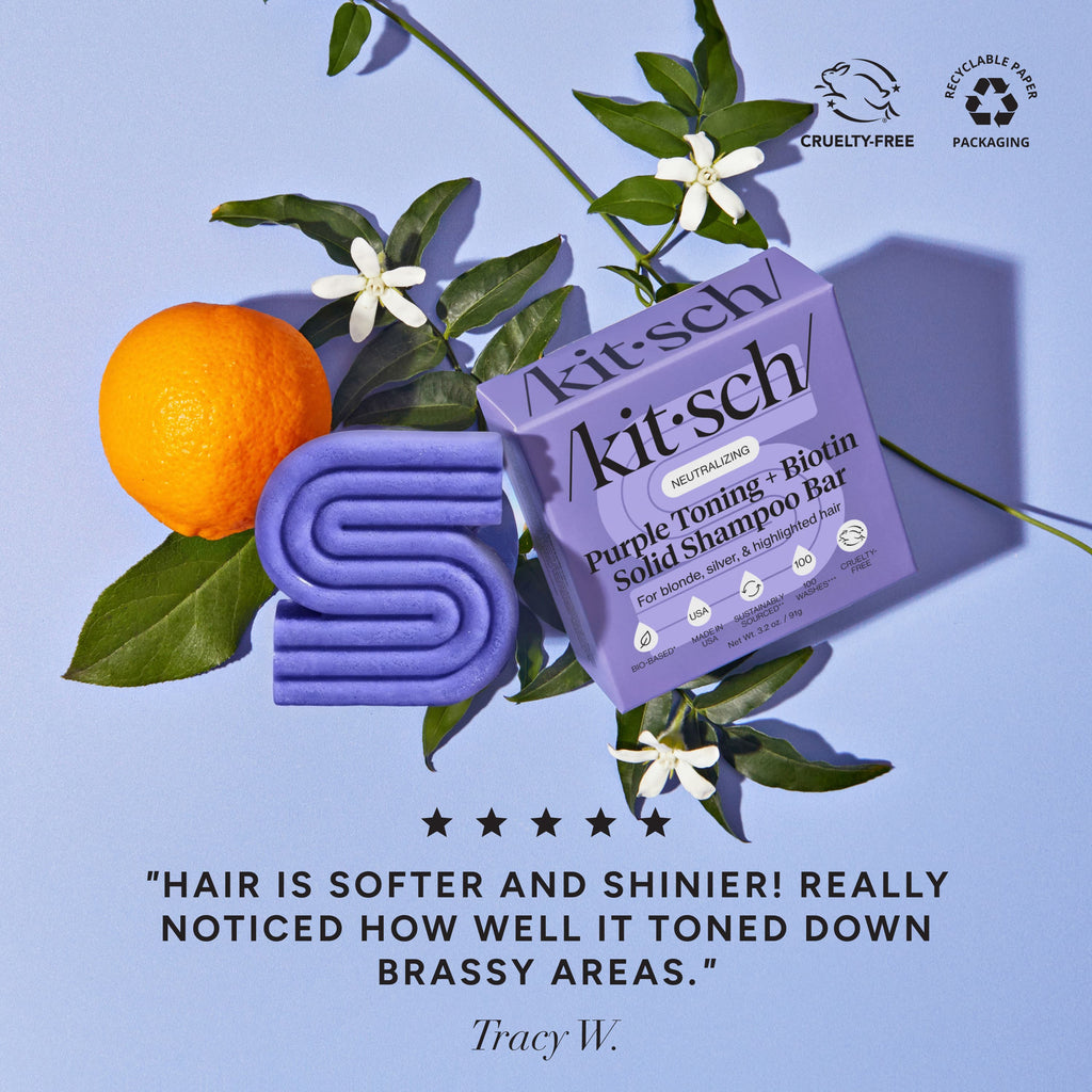 Purple Toning Shampoo and Conditioner Bar Combo for Color-Treated and Grey Hair - Signature Selection
