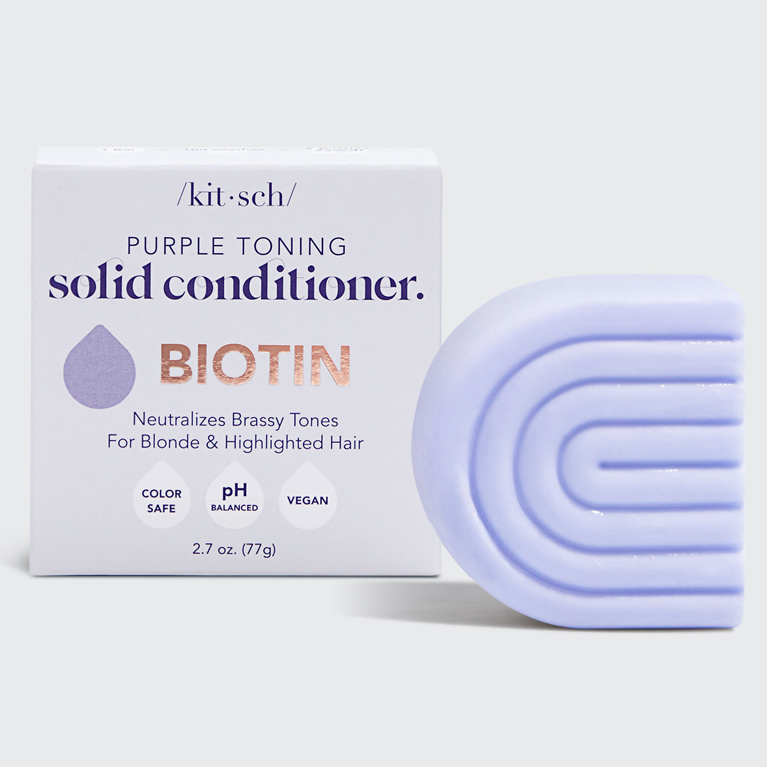 Purple Shampoo and Conditioner Bar with Biotin Caddy Bundle - Everyday Essentials