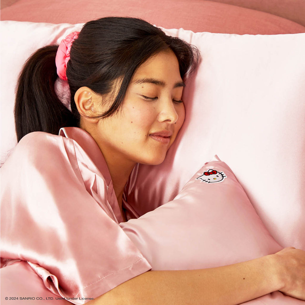 Kitsch x Hello Kitty Satin Pillowcase in Pink Hello Kitty Face - Signature Selection