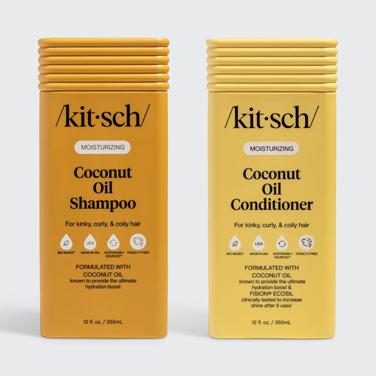 Coconut Oil Shampoo and Conditioner Combo for Dry Damaged Hair - Everyday Essentials