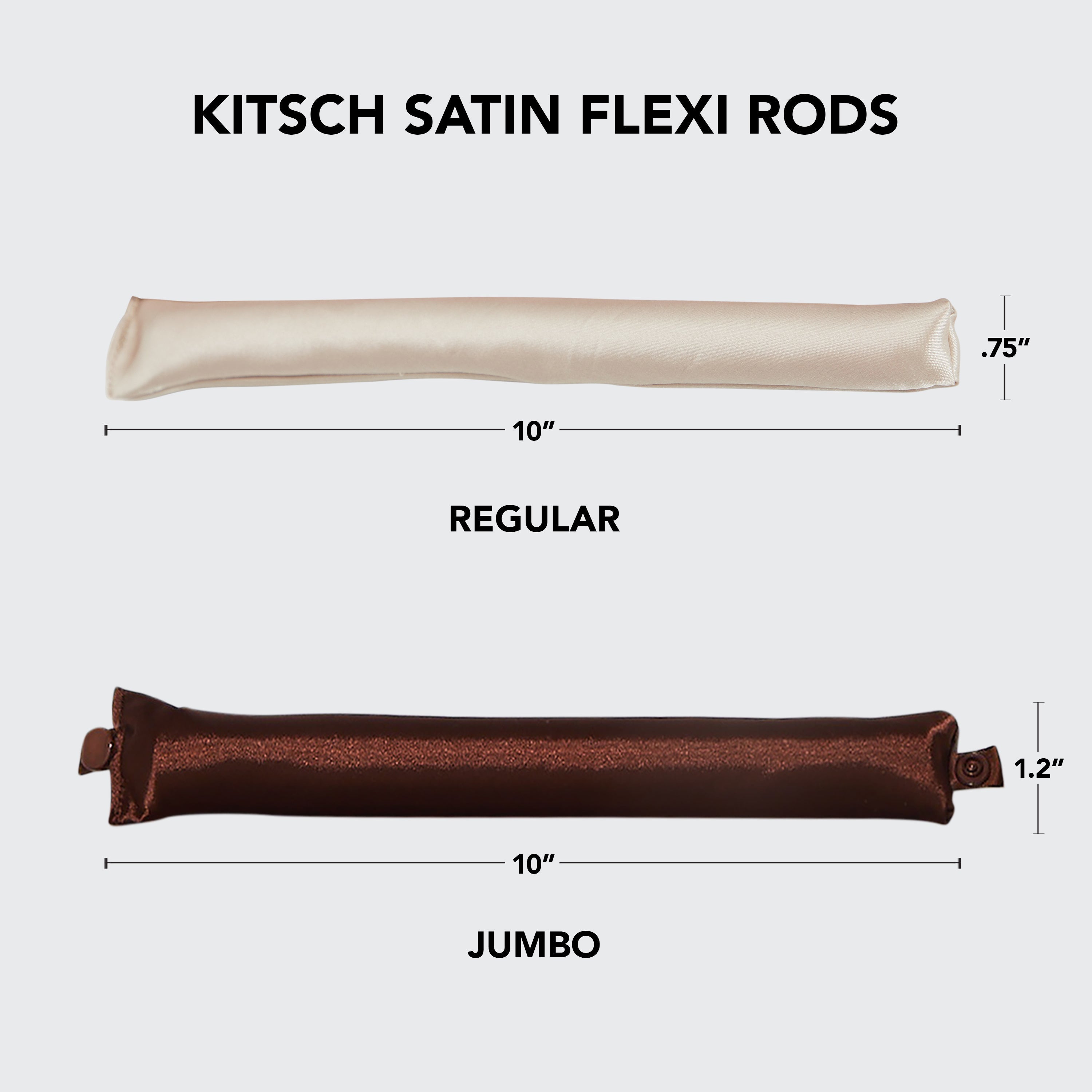 Rosewood Jumbo Satin Flexi Rods 4pc Set - Everyday Essentials