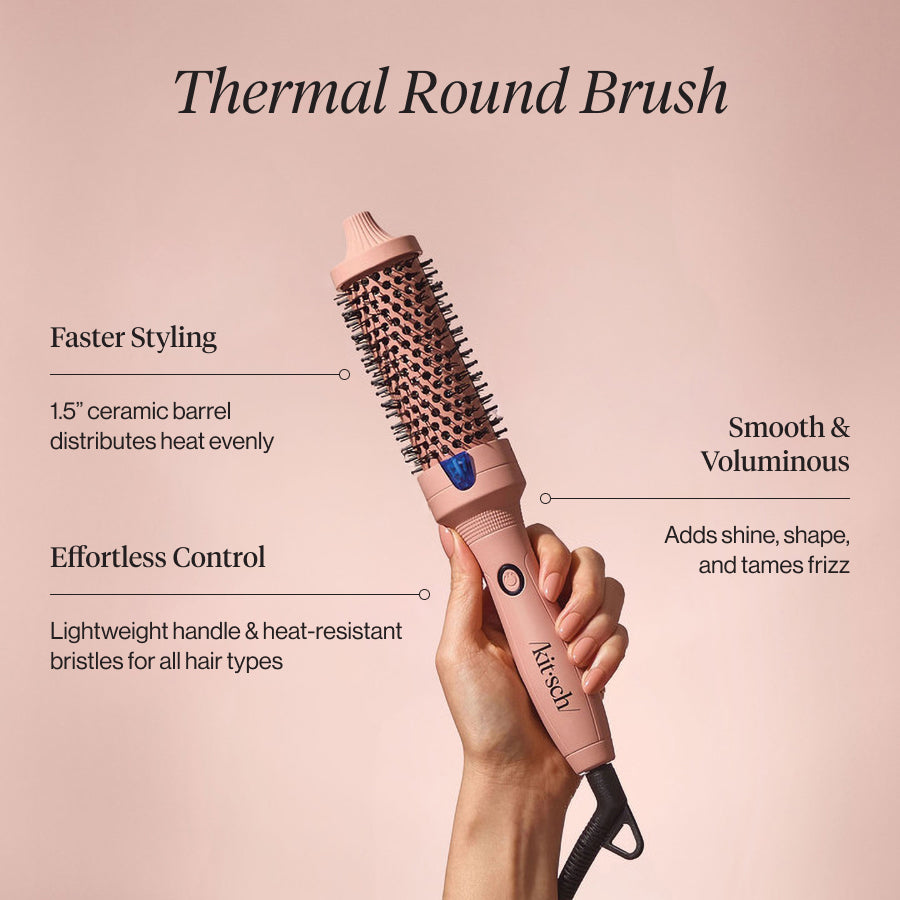 Heat Protectant and Thermal Round Brush Bundle - Curated Collection