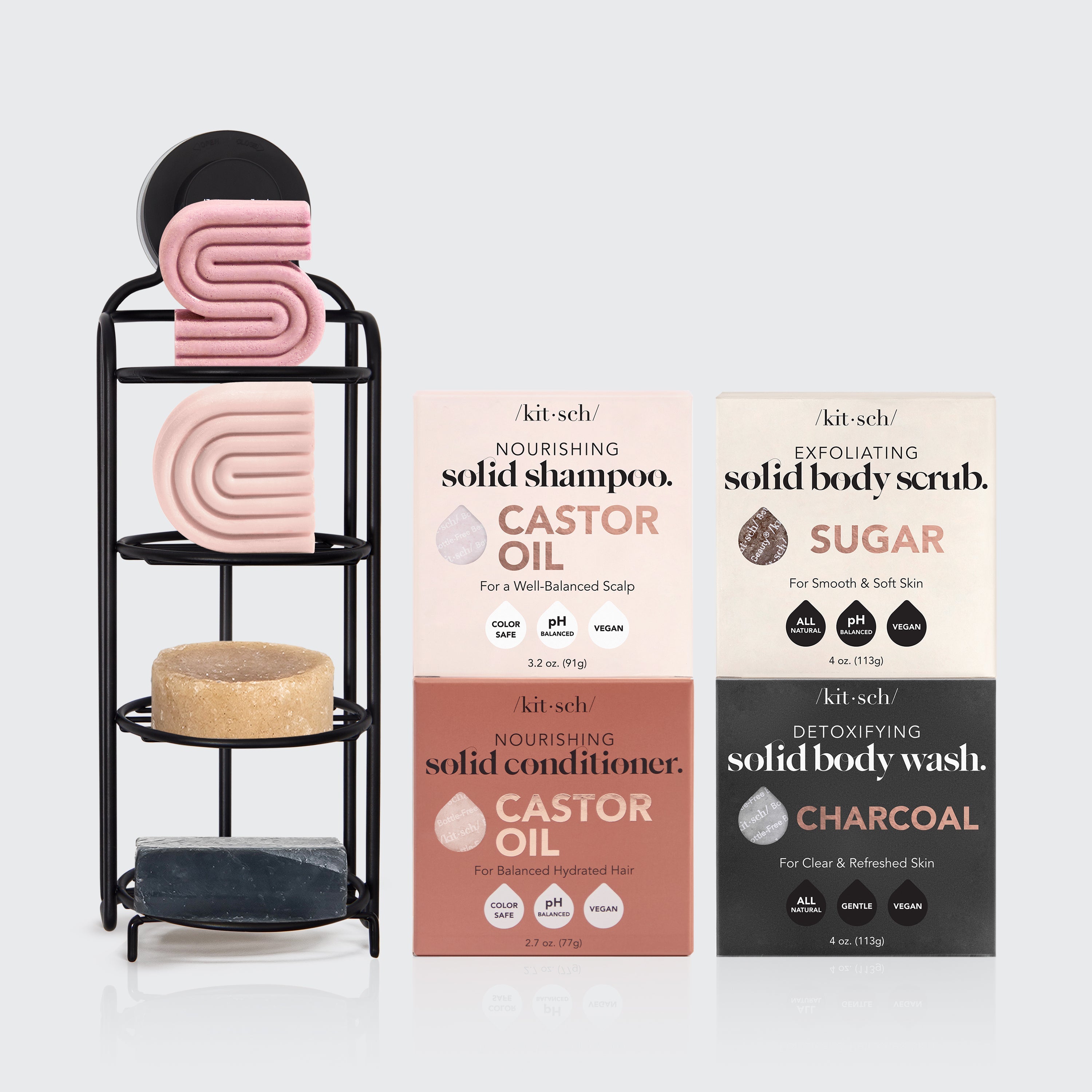 Nourishing Castor Oil Shampoo and Conditioner Caddy Bundle - Signature Selection