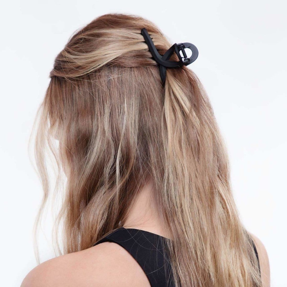Black and Tort Loop Claw Clips 2pc Set - Large - Curated Collection