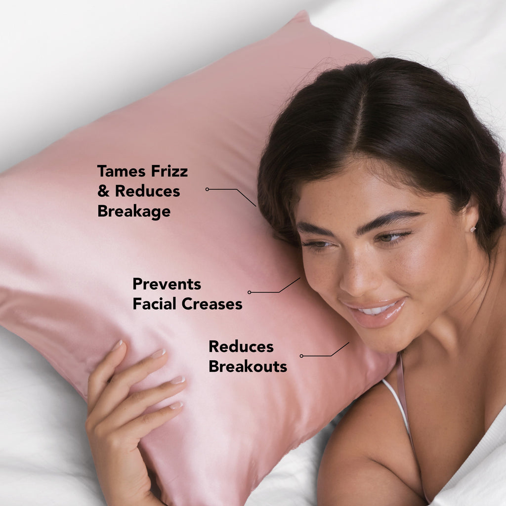 Satin Pillowcase in Blush 2 Pack - Curated Collection