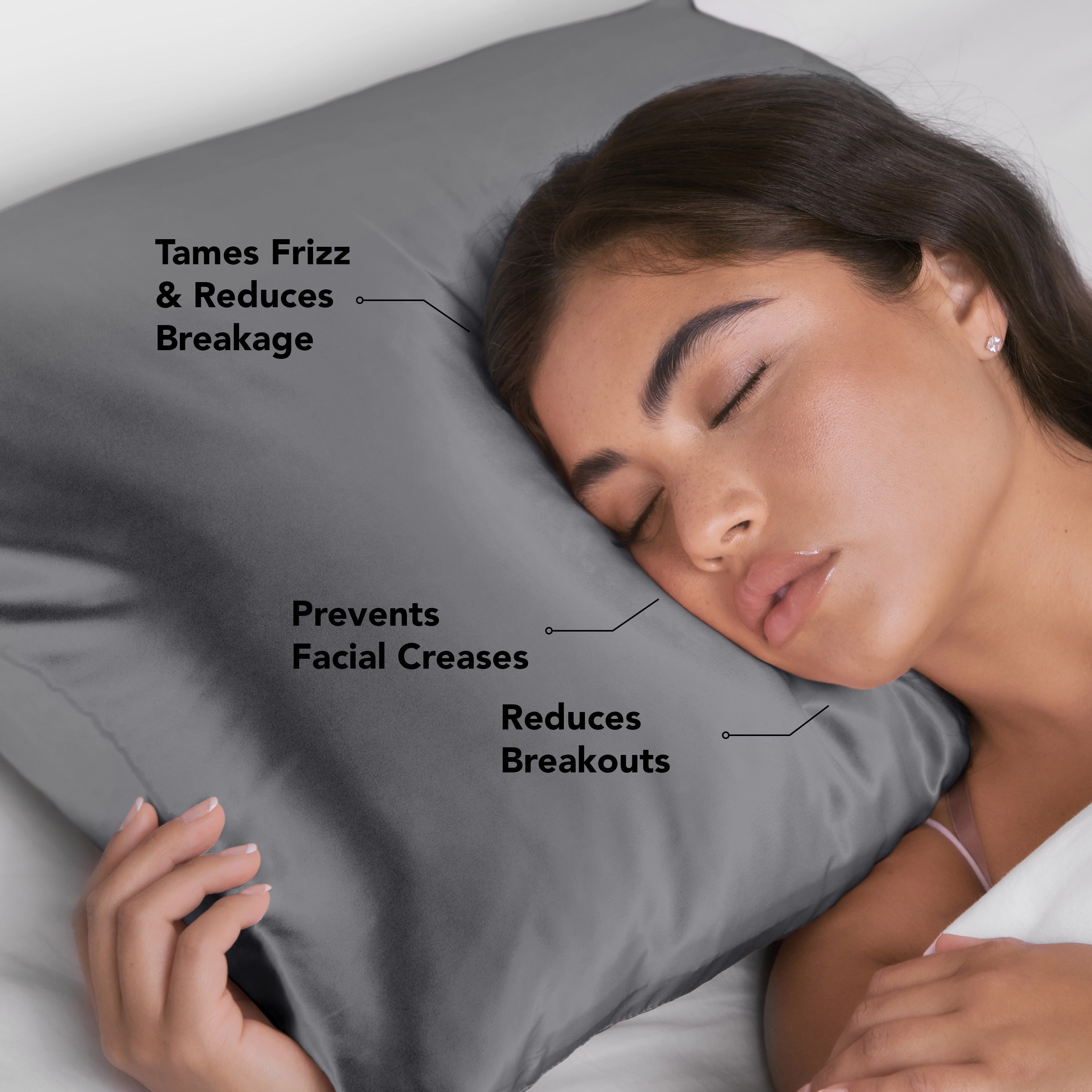 Satin Pillowcase in Charcoal - Signature Selection
