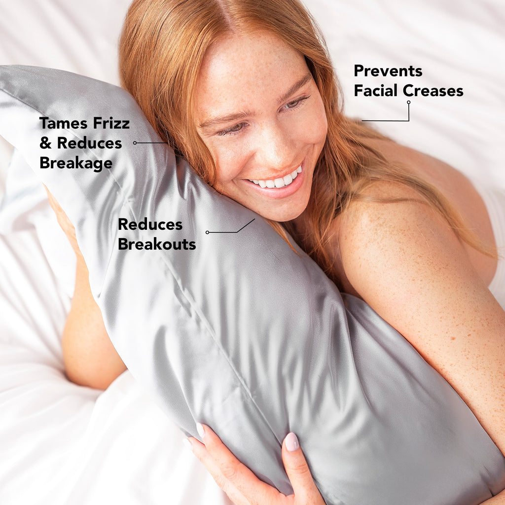 Satin Pillowcase in Silver - Everyday Essentials